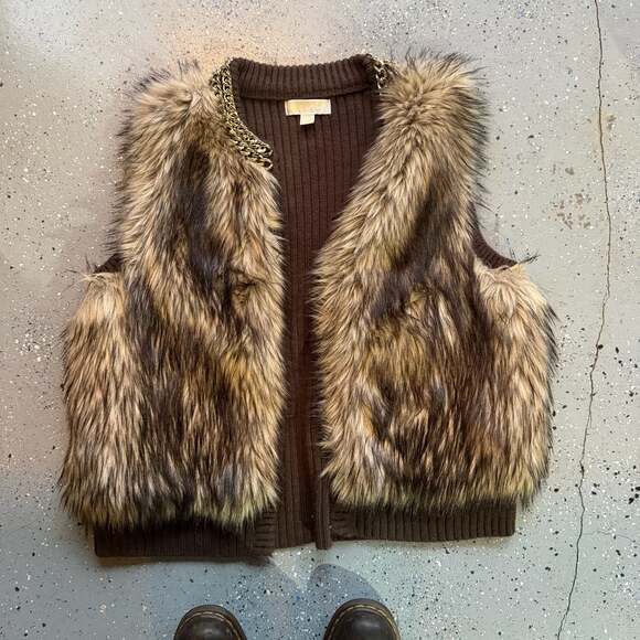 MICHAEL Michael Kors Jackets & Blazers - MICHAEL Michael Kors Faux Fur Vest Jacket
